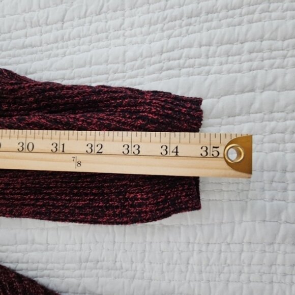Vintage 90’s Tommy Hilfiger Sweater Men's M Red Black Chunky Knit EUC LS LN - Picture 12 of 14